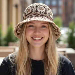 🆕️ Forever 21 Straw Crochet Adjustable Premium Bucket Hat